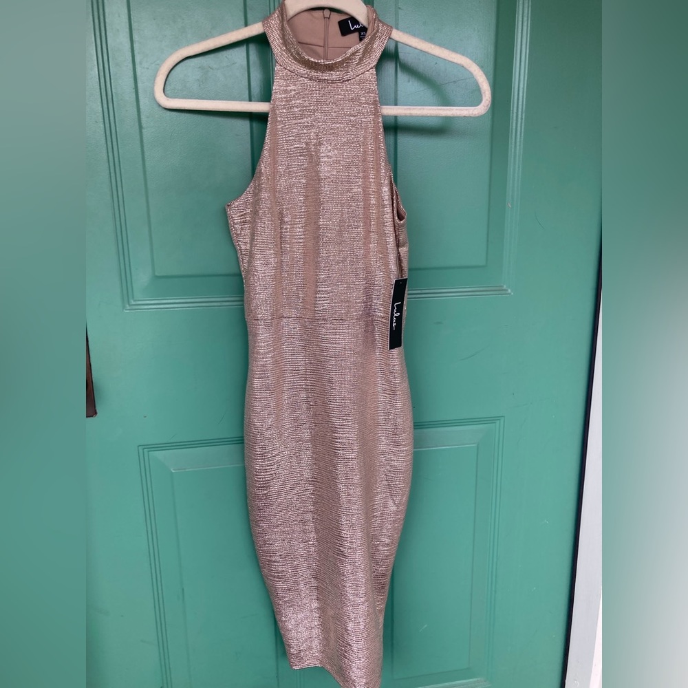 Lulus Gold Dress XS 😘